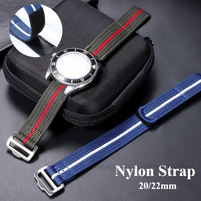 Premium Nylon Watch Band for Tudor for Seiko 20mm 22mm Men Military Sport Wrist Band for Rolex Replacement Canvas Wristband