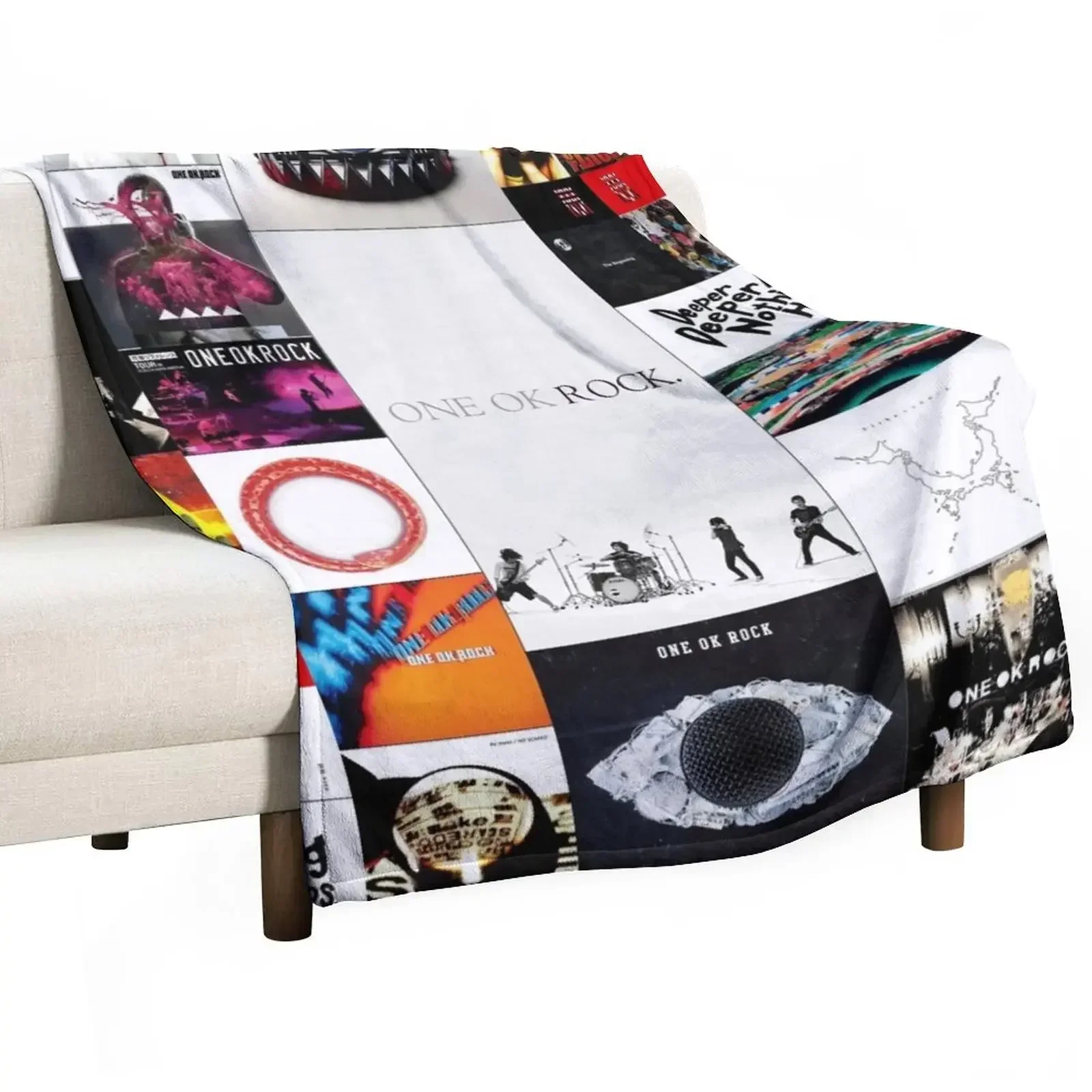 

one ok rock poster Throw Blanket Bed Fashionables Large Sofas Cute Plaid Blankets