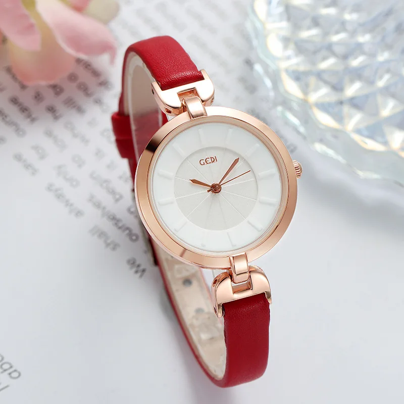 Women Vintage Large Dial Watch, CILOA Thin Strap Waterproof Casual Wristwatch Wholesale