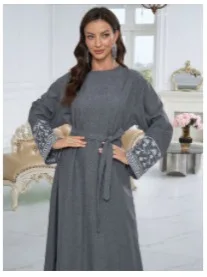 

Luxurious Abaya Exclusively Dubai Eastern Abaya TurkishStyle Glamorous Embroidered Abaya Islamic Modest FloorLength Abayas