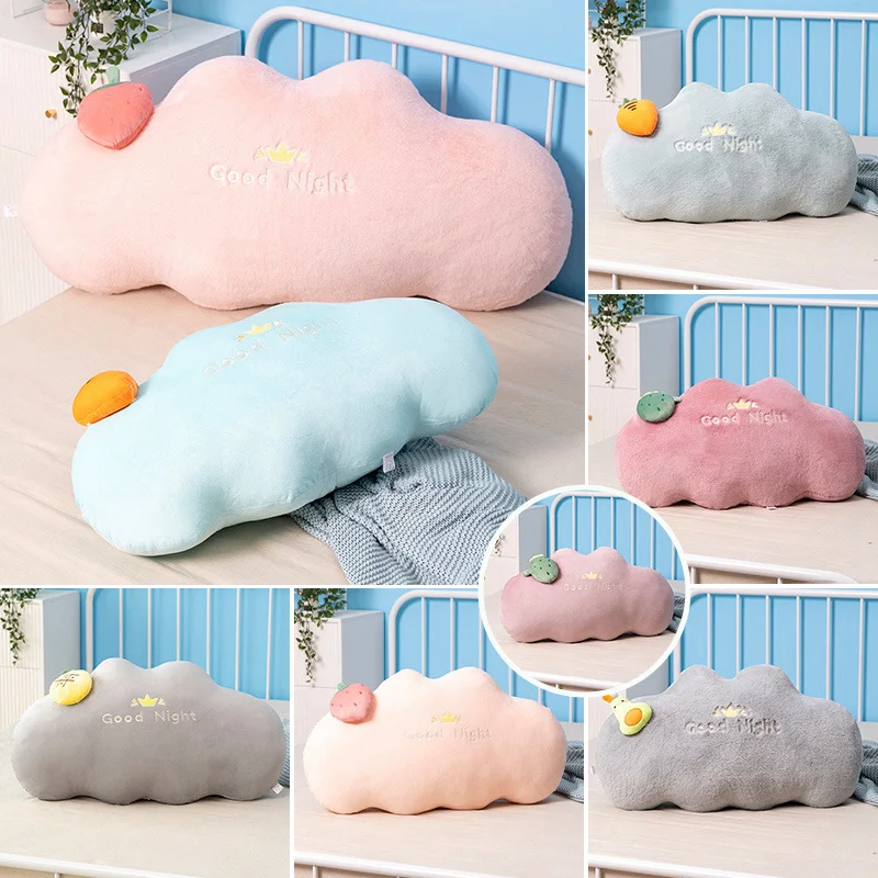 

Creative Fruit Cloud Plush Throw Pillow Cushion Soft Stuffed Fluffly Color Cloud Plushies Toys Kawaii Room Decor for Girls Gifts