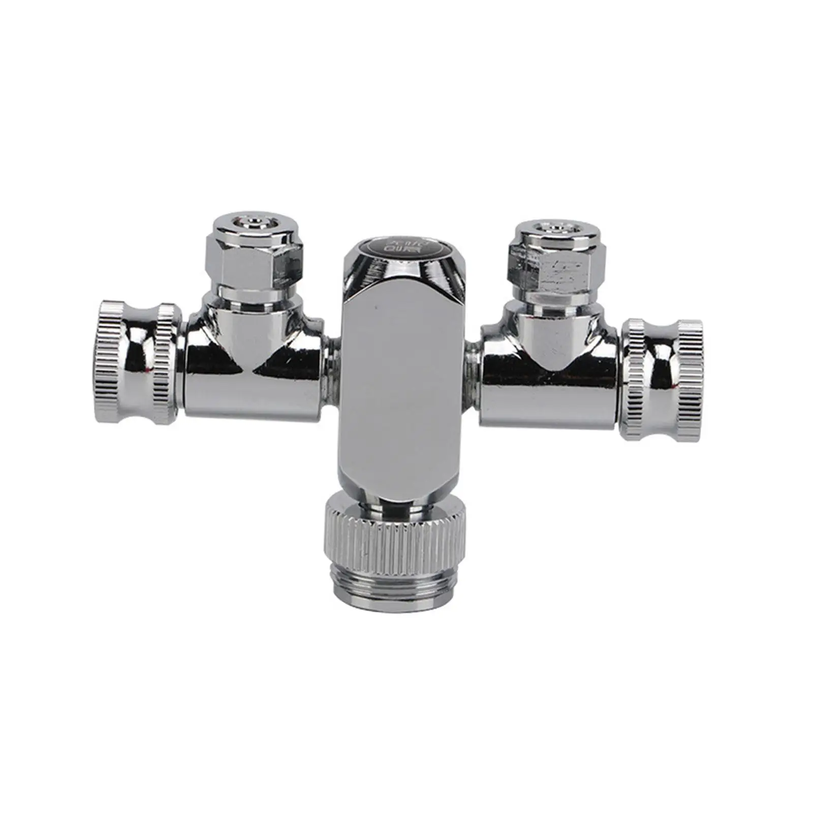Aquarium CO2 Splitter Dual Output Copper Regulator Valve Two Way Distributor Kit for Fish Tank System