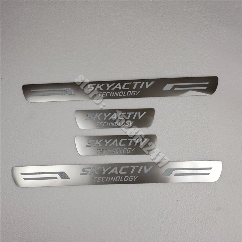 stainless steel sill Scuff Plate/Door Sill Door Sill Car Accessories for Mazda 2 Mazda 3 cx-3 cx-5 cx7 cx-8 cx-9 cx-30