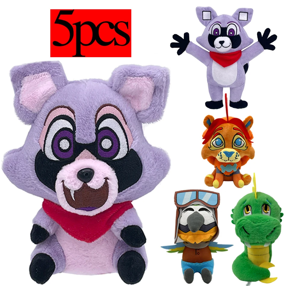 

20-25cm Indigo Parks Plush Indigo Parks Toy Stuffed Animal Macaws Mollys Fings Leon Rambley The Raccoon Plush Mascot Toys