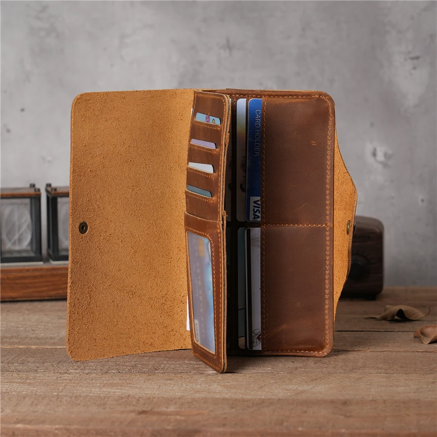 

New Rfid Credit Card Holder Men Wallets Bank Cardholder Case Top Quality Vintage Genuine Leather Wallet Minimalist Wallet 2024