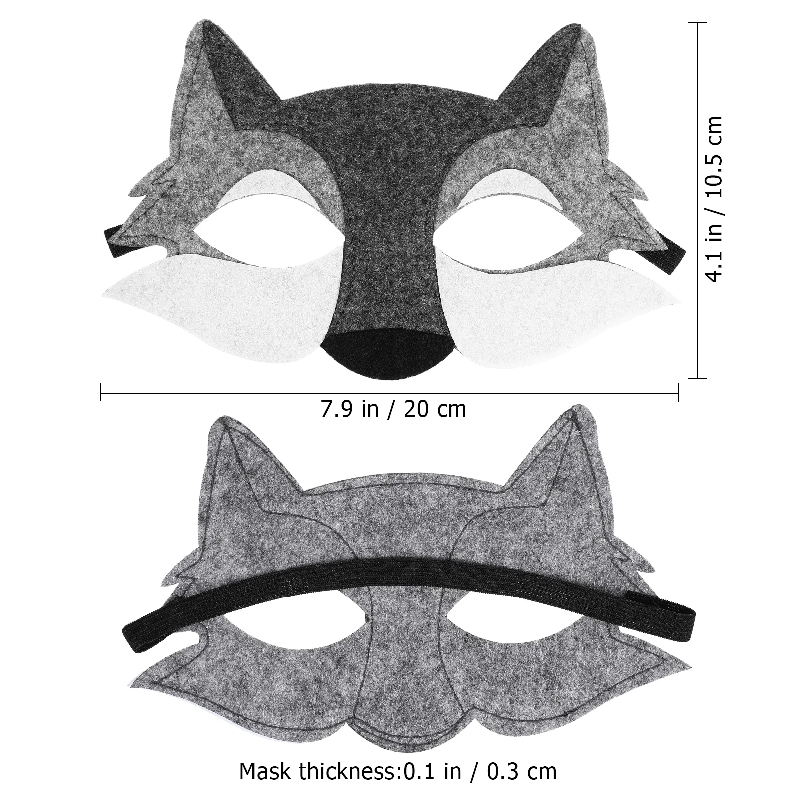 Wolf Head Mask Brown Three Kit Halloween Costumes Cosplay Accessories Dress up Blindfold Man