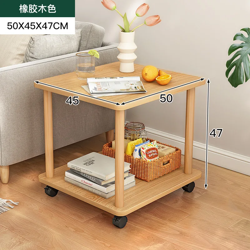 Sofa Side Table Movable Cabinet Simple Modern Bedside Living Room Pantry Mobile Small Table image 4