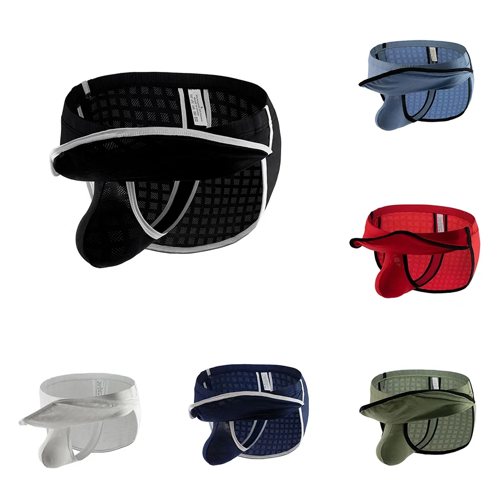 Men Arrow Pants Separate Pouch Trunks Briefs Comfy Layered Underpants Tangas Underwear Mesh Stretchshorts