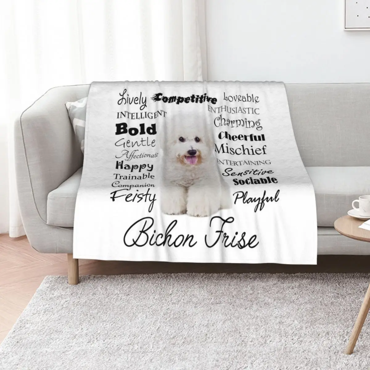Bichon Frise Traits Throw Blanket Single Heavy Travel Blankets For Bed For Sofa Thin Luxury Blankets