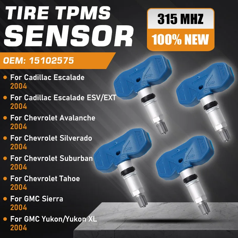 

Car TPMS For Chevrolet Silverado Suburban GMC Sierra Yukon Cadillac Escalade Chevrolet Tahoe Avalanche 2004 Tire Pressure Sensor