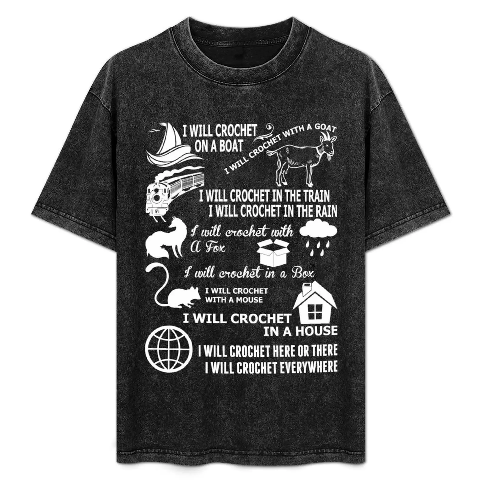 

I Will Crochet Here Or There Everywher T-Shirt Thanksgiving Casual Tee