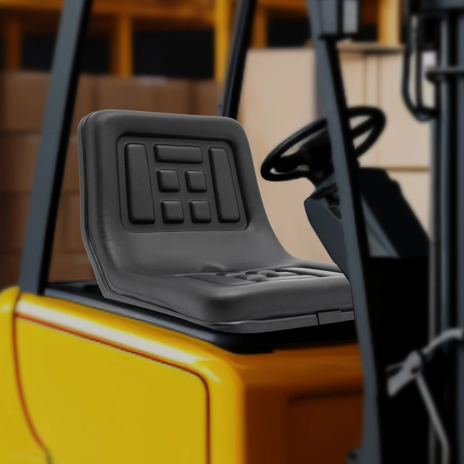 Tractor Seat, with Drainage Holes, with Brackets, Adjustable Universal Replacement Seat, for Riding Lawn Mower Forklift Go Kart