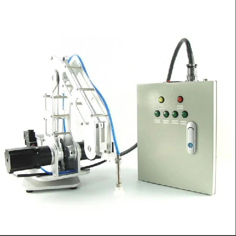 

4 Axis Rotary Electric Servo Grippers Double Suction Cups Desktop Small Industrial Robotic Arm