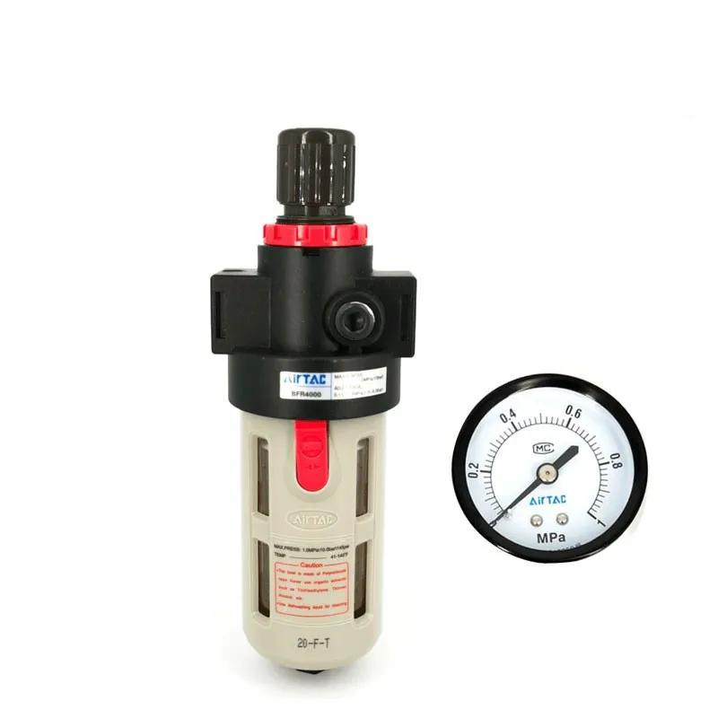 BFR-2000 BFR-3000 BFR-4000 1/4" 3/8" 1/2" Regolatore pneumatico del filtro per il trattamento dell'uscita dell'aria con manometro