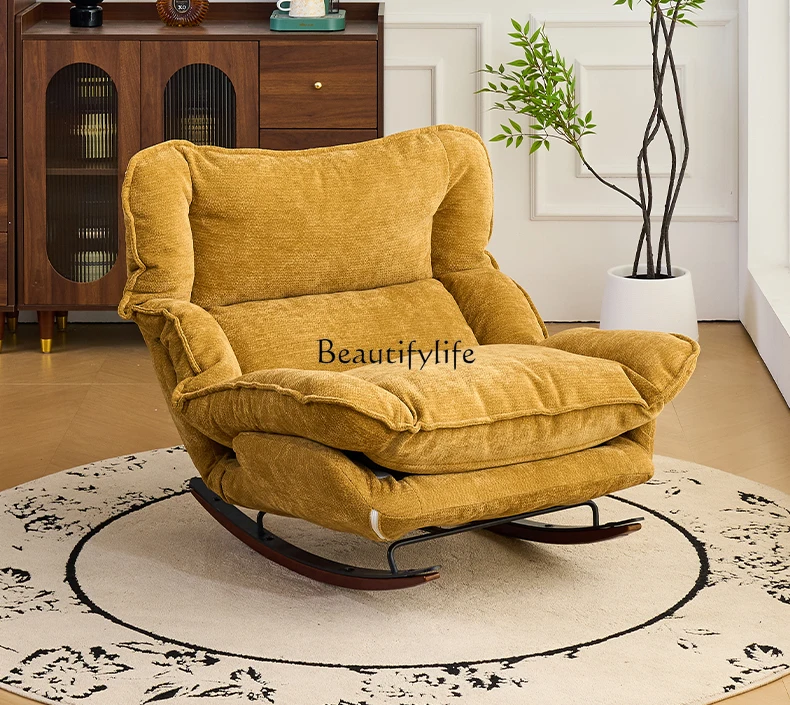 

Lazy sofa rocking chair folding adjustable single leisure chair