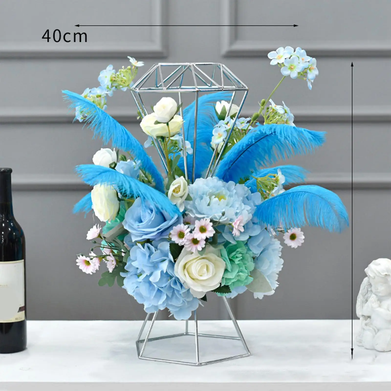Geometric Iron Flower Vase Stand Wedding Table Centerpieces Holder for Birthday and Party Decoration