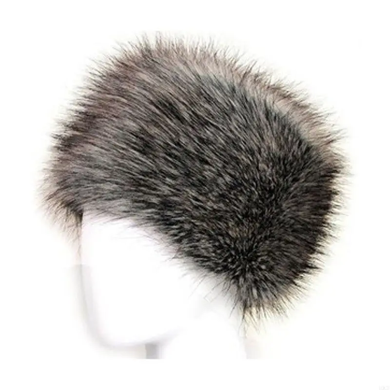 Chapéu feminino preto pele raposa falsa, chapéu russo inverno mais quente, boné Ushanka Cossack Ski