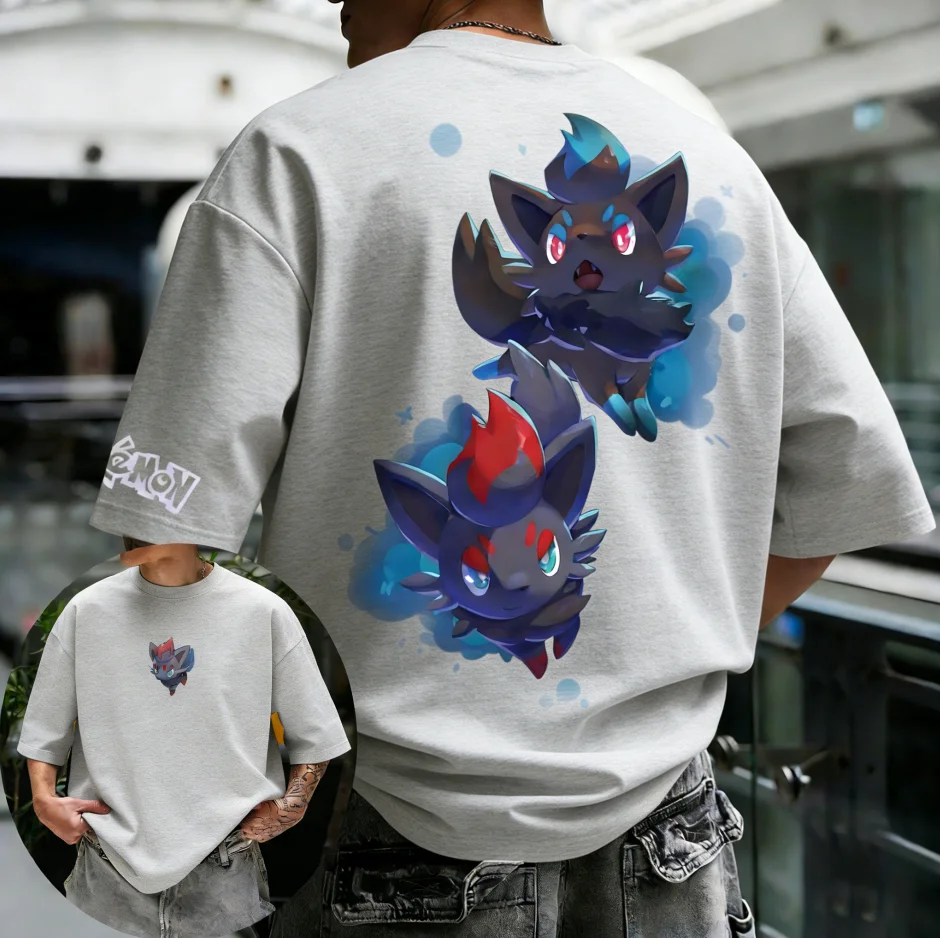 

Футболка Pok É Mon в коллаборации с Soloyak, летняя новинка 2026 года, модная свободная повседневная футболка унисекс в стиле Y2K из чистого хлопка, оверсайз