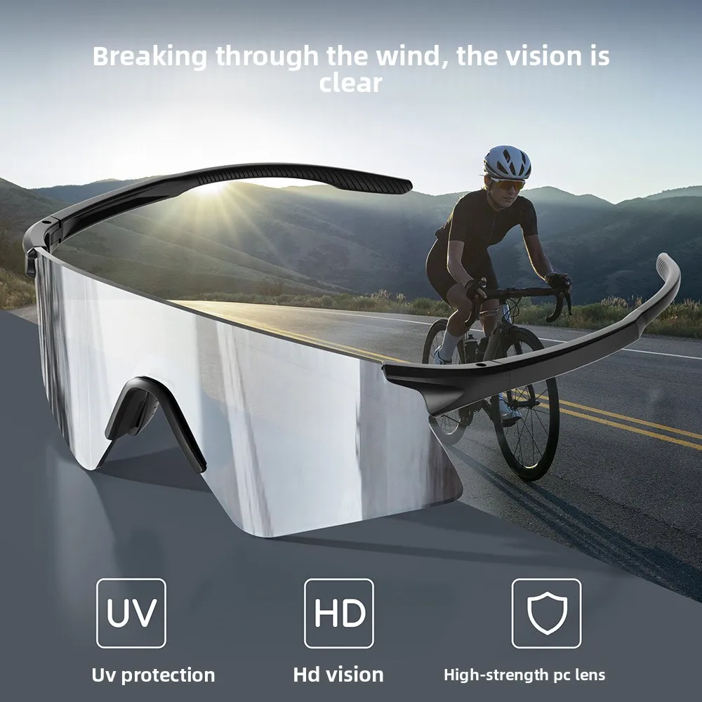 

New rimless ultra-light cycling glasses outdoor windproof and UV-proof marathon running sunglasses sports sunglasses