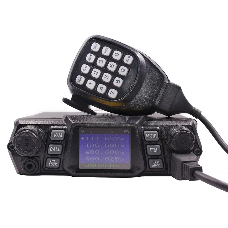 75W 100km Mobile Radio Vehicle Mount Radio Dual Band Car Walkie Talkie