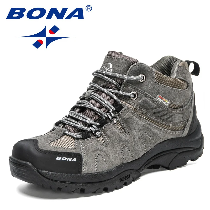 BONA-zapatos antideslizantes para hombre, calzado de senderismo transpirable, resistente al desgaste, de alta calidad, para correr y caminar al aire