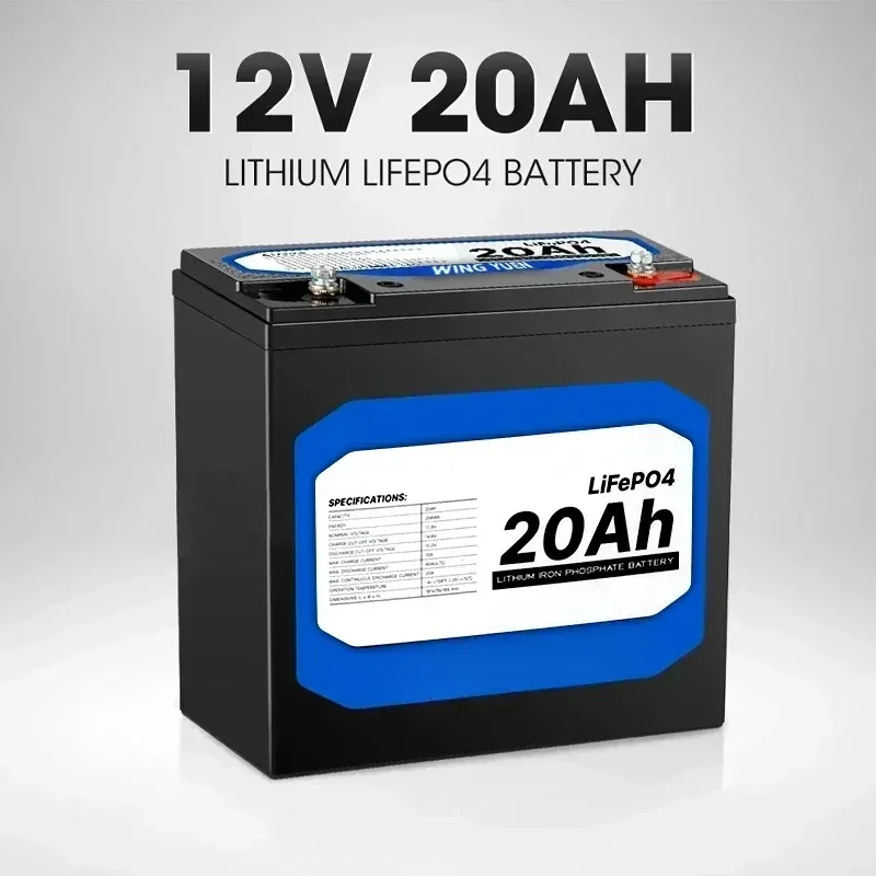 New 12V 20Ah LiFePo4 Battery Lithium Iron Phosphate 12V  LiFePo4 Rechargeable Battery For Kid Scooters Boat Motor