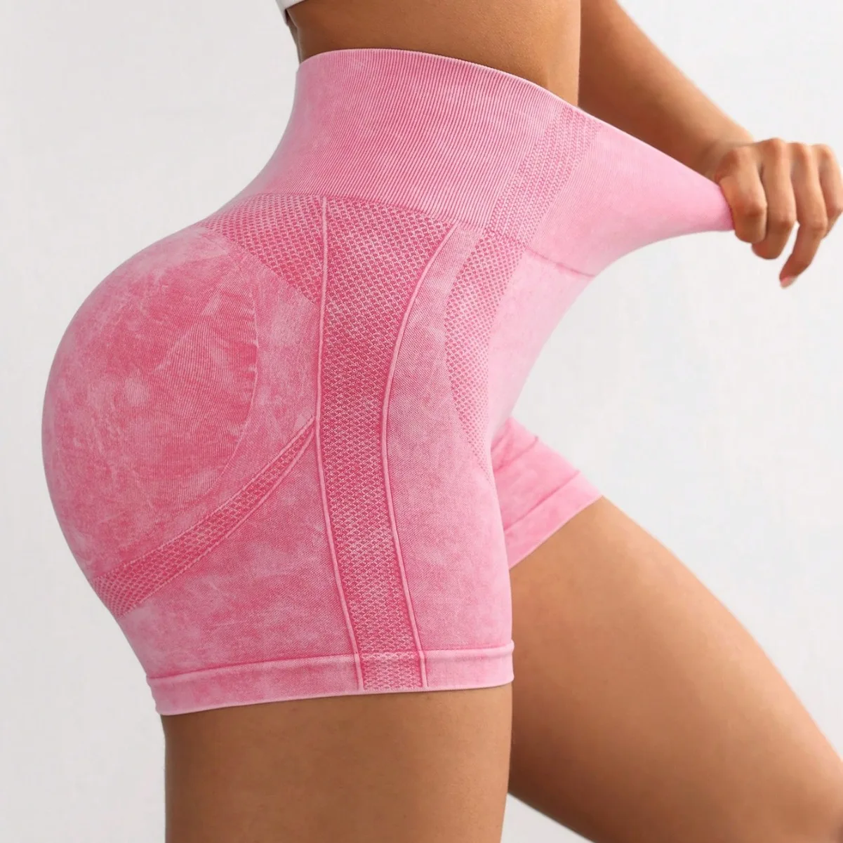 

Seamless Yoga Shorts High Waisted Workout Fitness Lift Peach Butt Fitness Tights Gym Running Body Shaper Pants Casual Sportswear