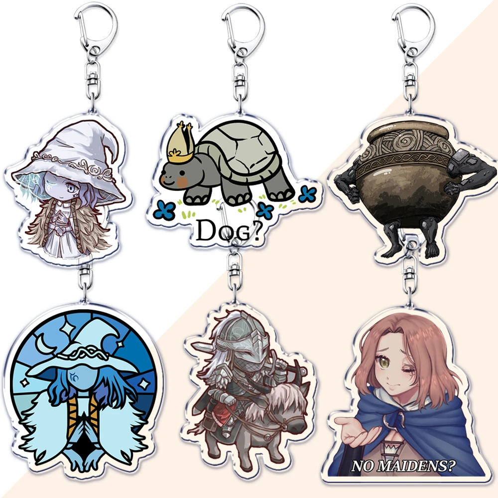 Videospiel Dark Souls Schlüsselanhänger für Frauen Zubehör Tasche Bloodborne Malenia Melina Schlüsselanhänger Schmuck Fans Gaming Freunde Geschenk