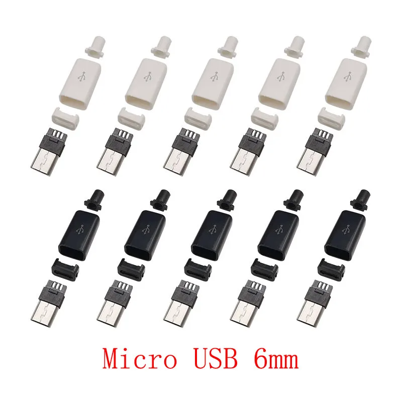 10Pcs Micro Usb 5 P… - image