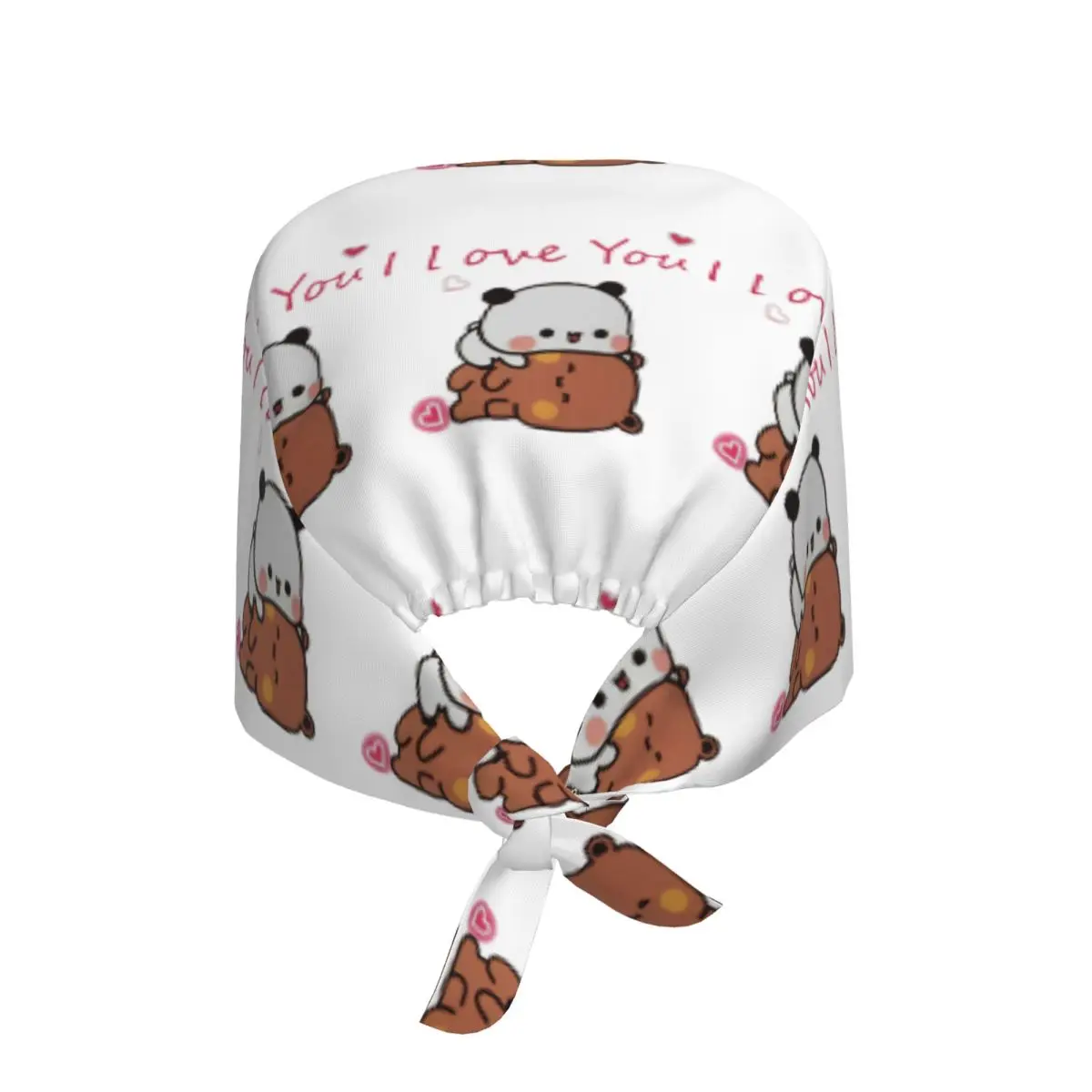 Panda And Brownie Medical Staff Scrubs Hat Unisex True Love BuBu DuDu Couple For Chef Hat Scrub Caps