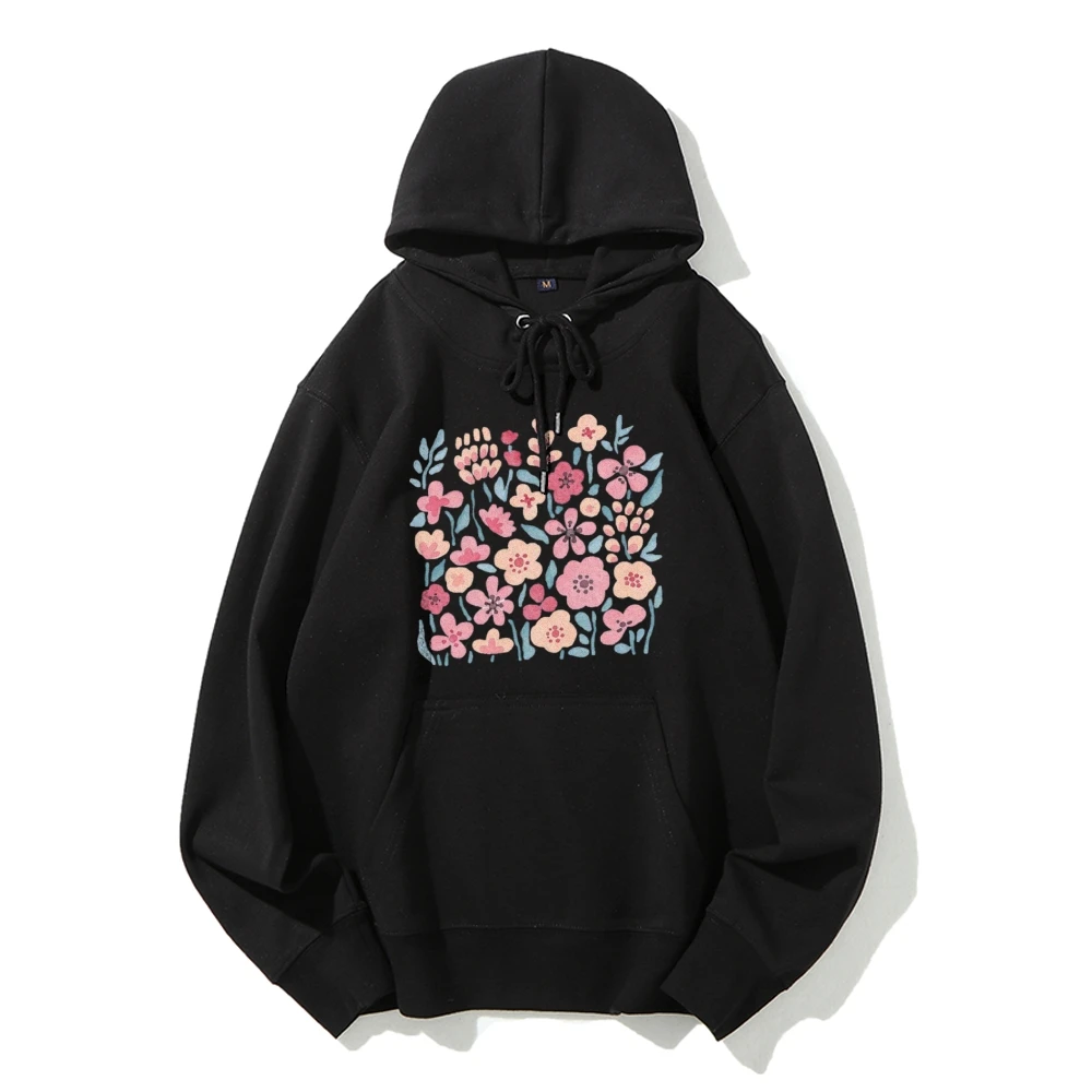 Comfort Colorful Floral Blossom Casual Hoodie Sweatshirt