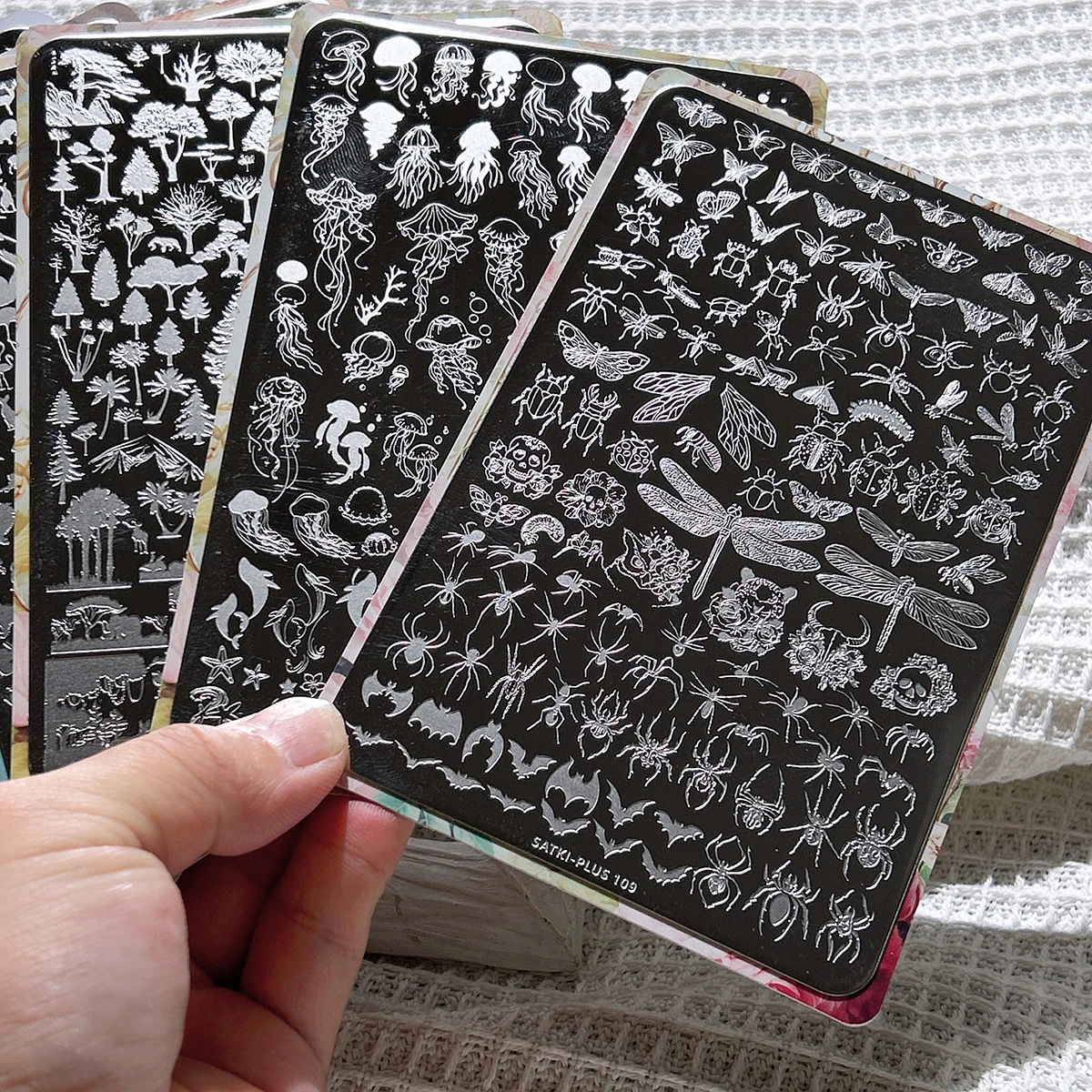 Nail Art Stamping Plate, Stamping Steel Plate, Beginner-Friendly No-Painting Nail Decoration Template, Ancient Style Stamping, Chinese Style Parasol, Cheongsam, Hanfu, Oil Paper Umbrella, Nail Stamping Template, Transparent Transfer Silicone Stamp, Steel Plate Nail Art Tool