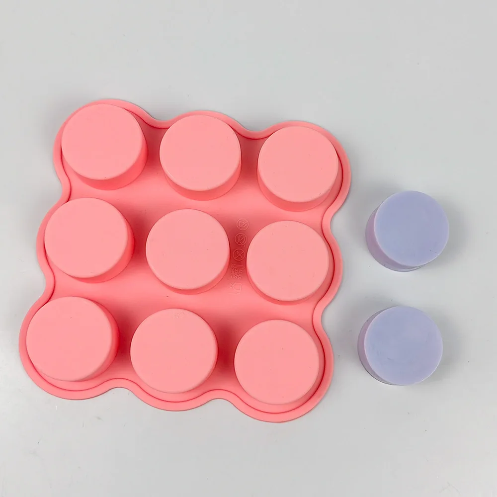 9 Hole Round Silicone Soap Mold Mousse Dessert Chocolate Baking Fondant Cake Decorating Tools DIY Handmade Candle Soap Mould