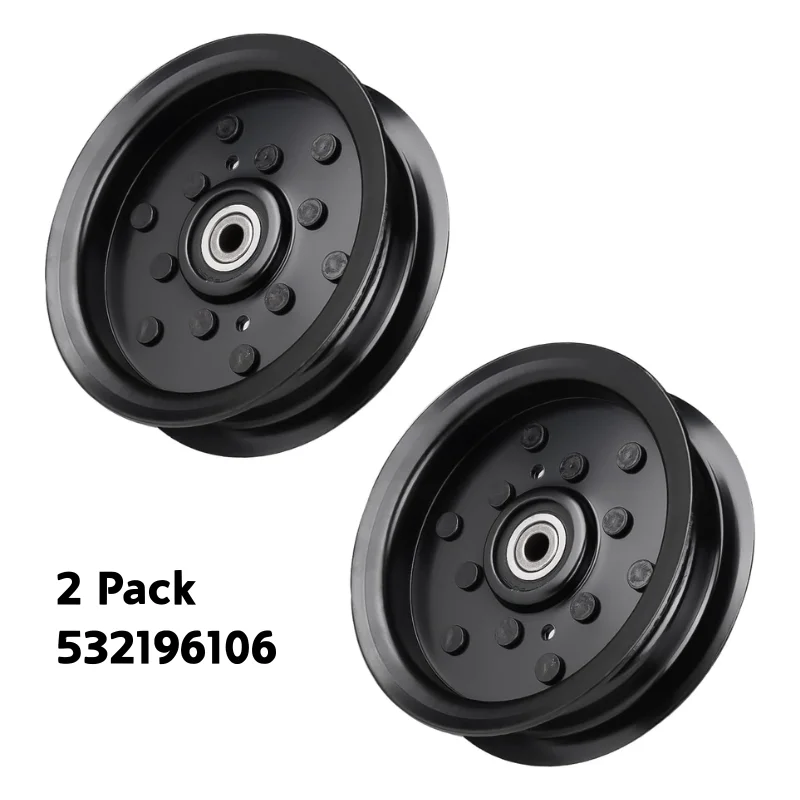 

2 упаковки 532196106 Плоский натяжной шкив для Husqvarna GTH 2654T RZ 4219 Замена AYP 196106 197379 532196106 Подходит для колодок 48 дюймов 54 дюйма