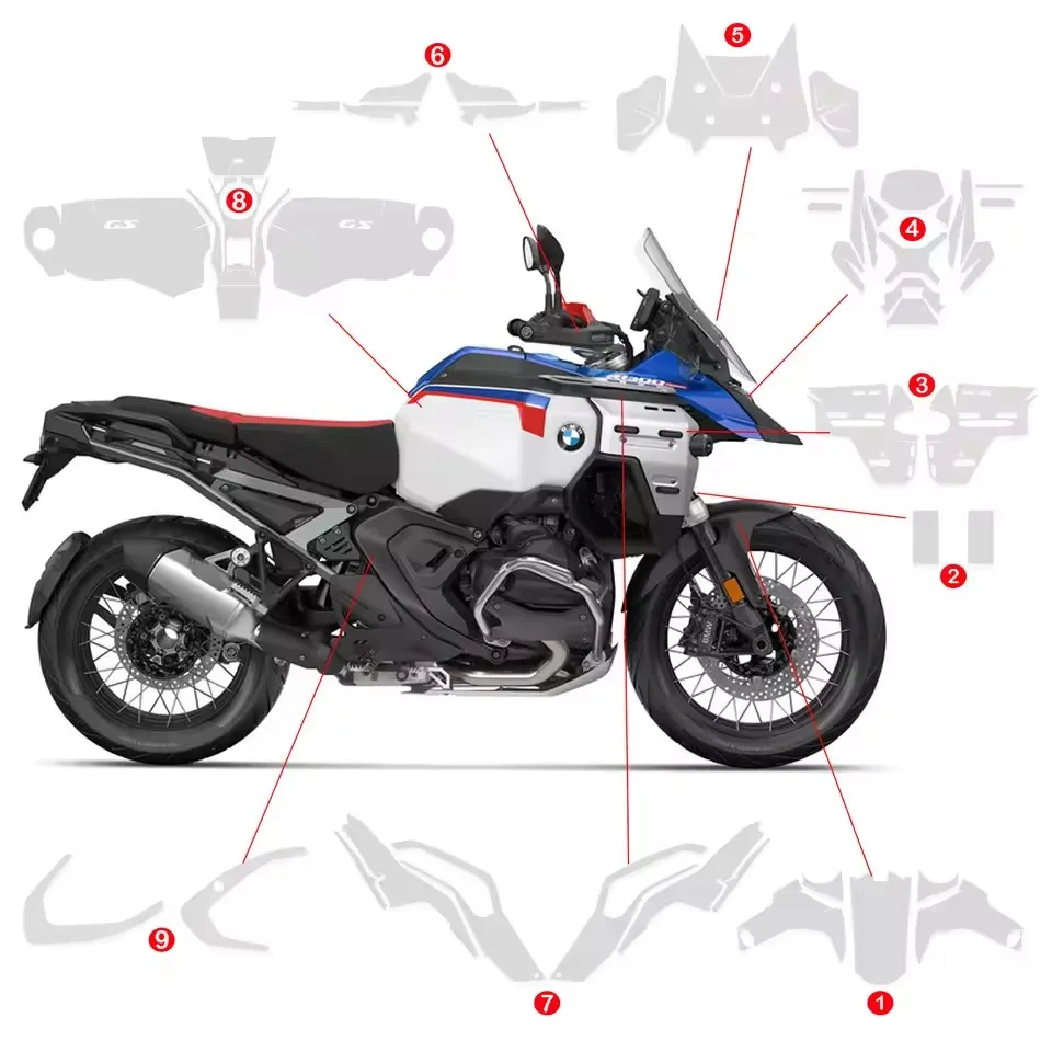 For BMW R1300 GS ADV Invisible Motorcycle Cover PPF Fairing Film TPU Complete Anti-scratch Paint Protection R1300GS ADV R1300GSA