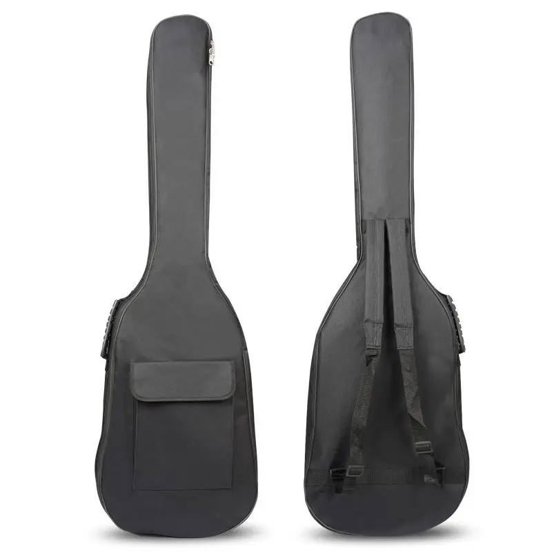 Bass Guitar Gig Bag 5mm Cotton Thicken Padded Waterproof Double Strap Backpack Hard Case 120x35x6cm for Bass Durable