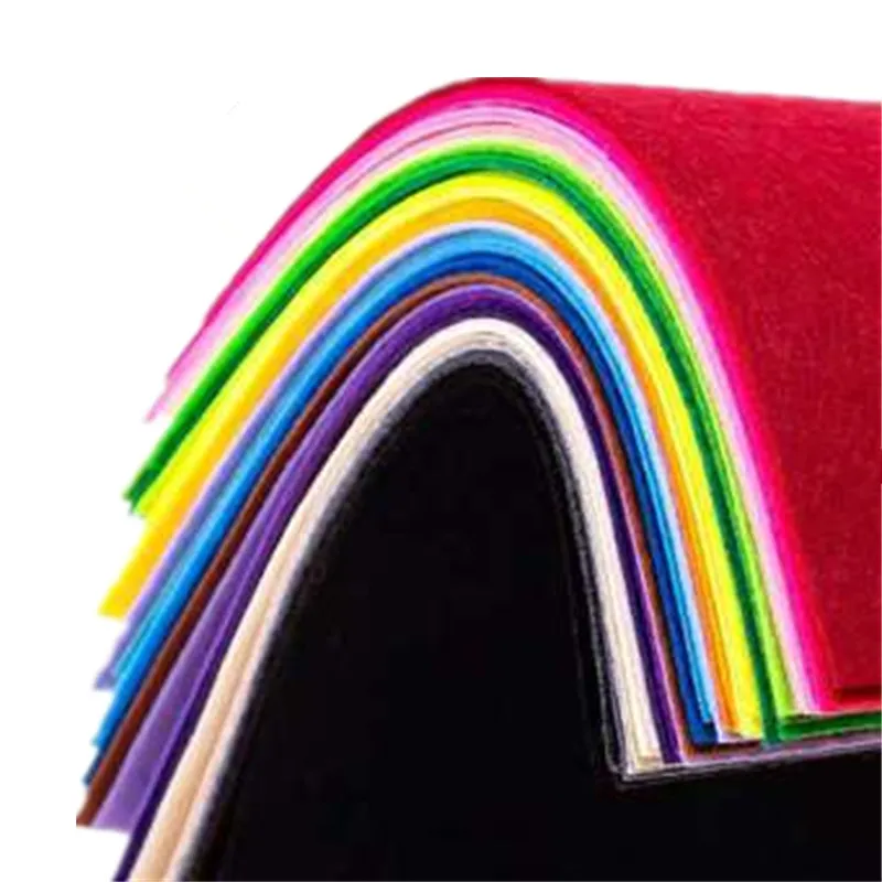 40*40cm 40Pcs Large Size Felt Fabric Sheet Multi Coloured Non Woven 1mm Thick Needlework Material DIY Patchwork Sewing Scrapbook