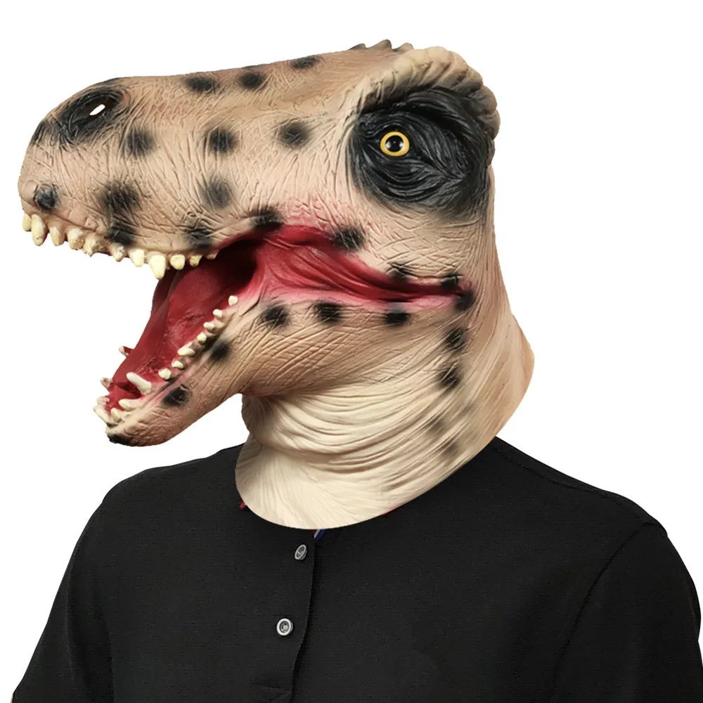 Dinosaurier-Maske aus Latex, Dino-Maske für Halloween, Cosplay, Tierkostüm, Party-Requisite – Detail 1
