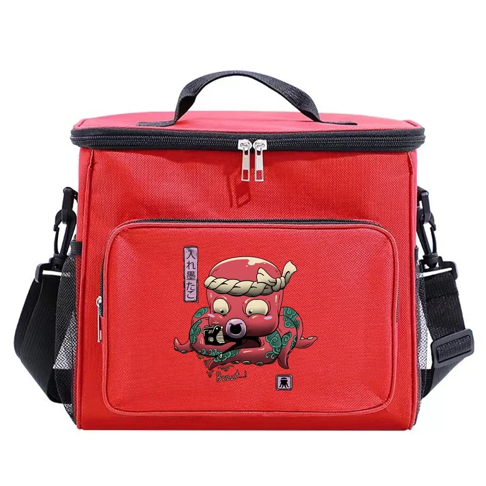 Lunchbox Kühler Veranstalter Fall Thermo Handtasche Outdoor-Reise Schulter Lunch Bag für Männer und Frauen niedlichen Monster Muster