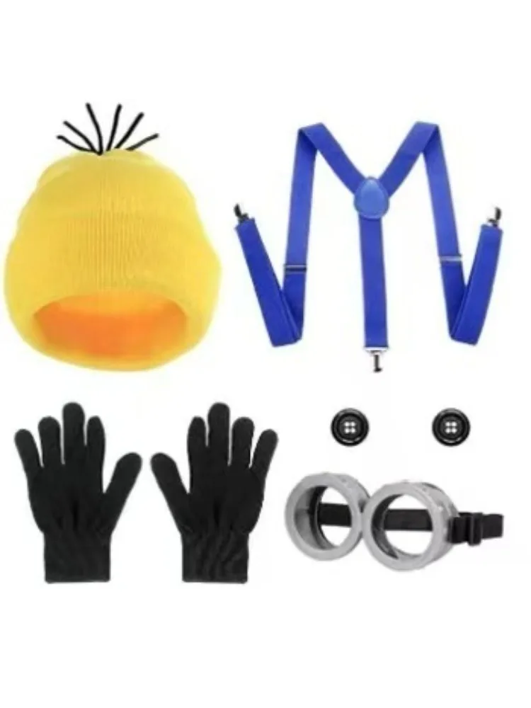 Czapka z postacią Minionków, żółta dzianinowa czapka, kreatywna czapka na zimę, czapka cosplayowa z Minionkami. — 2
