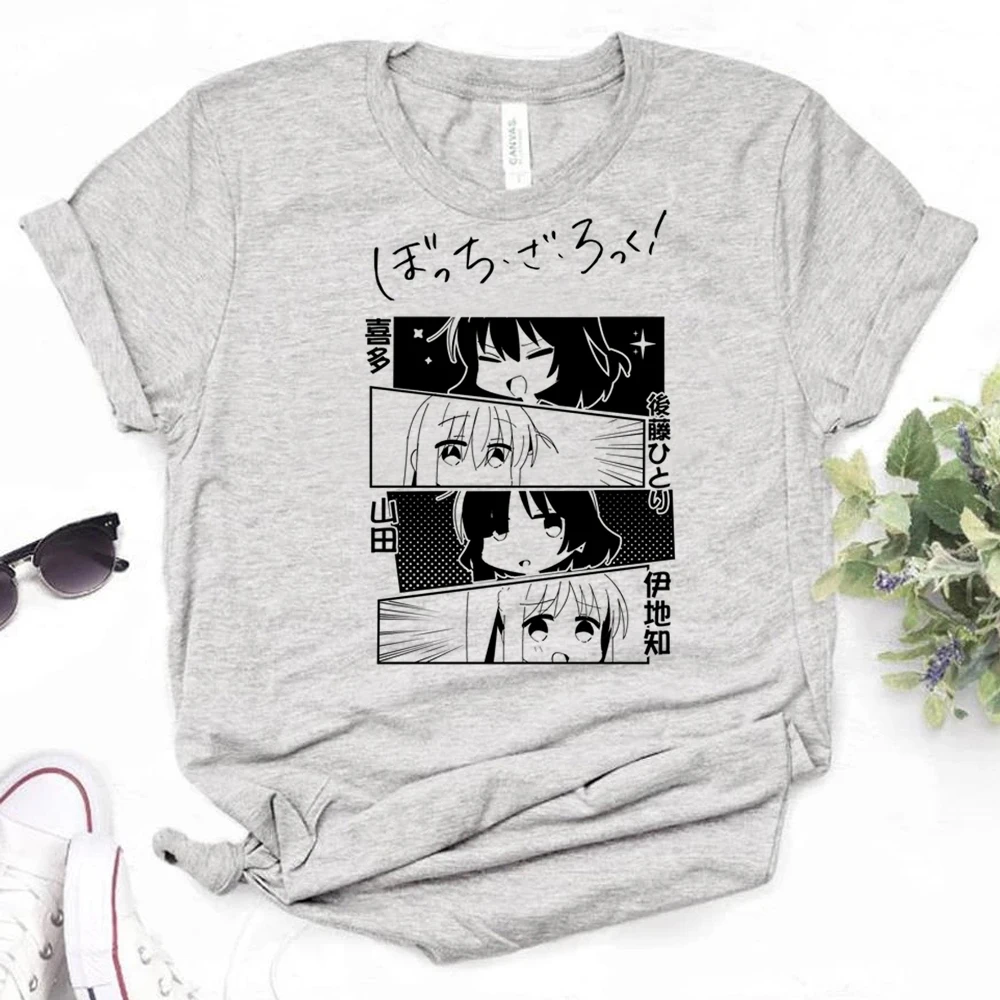 Bocchi the Rock Tee women summer t-shirts girl manga funny comic clothing