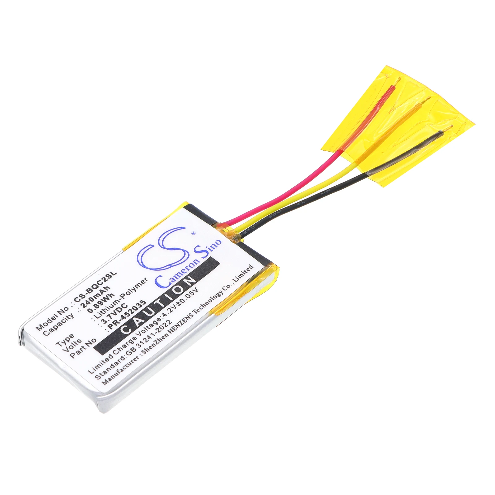 Li-Polymer Wireless Headset Battery for Bose,Mio,QuietComfort 20,QC20,MiVue C330,MiVue C335,PR-452035,402035 (1ICP5/21/36)