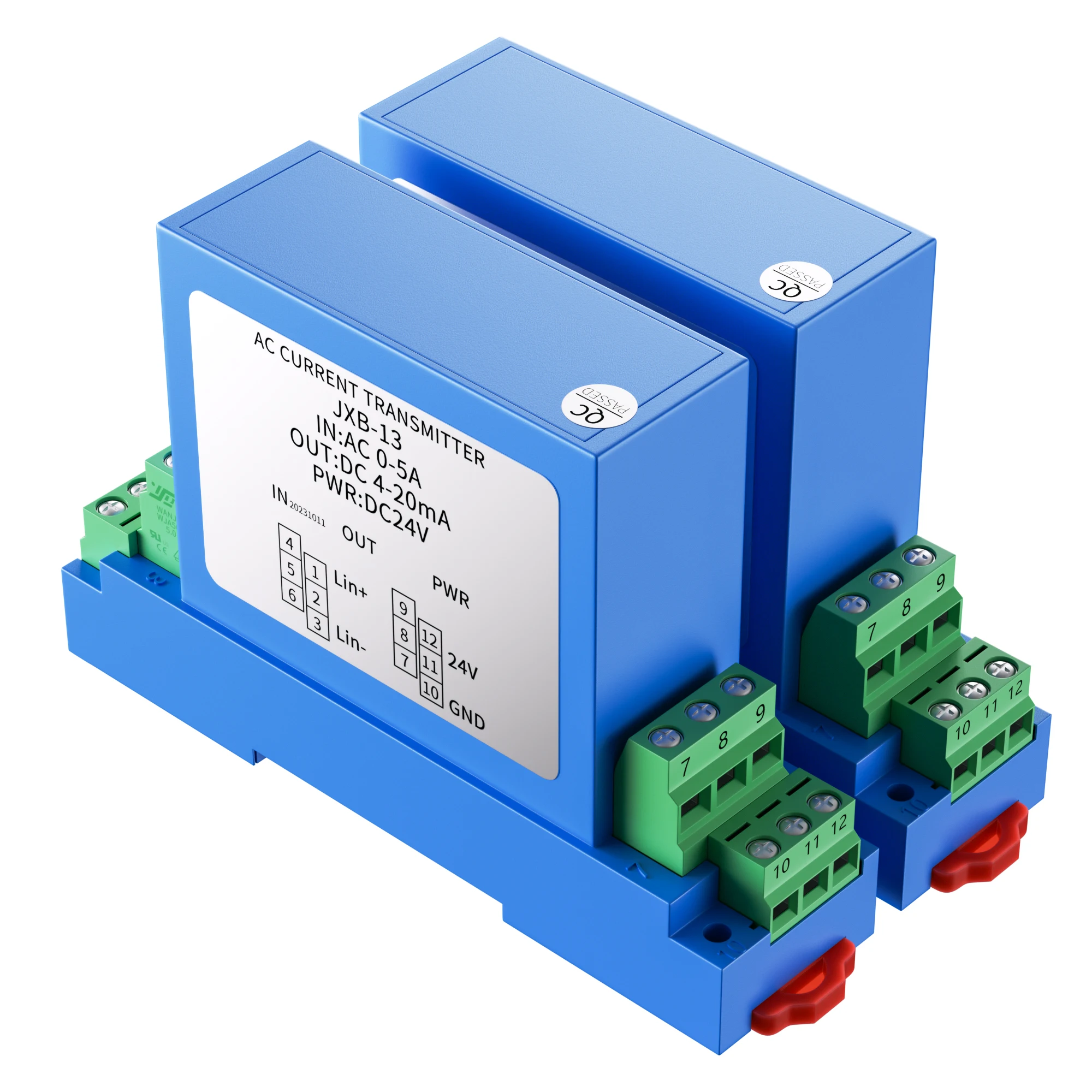 

0-1A 0-2A 0-5A 0-10A Current Transducer Sensor 35mm DIN Rail 4-20mA 0-10V 0-5V RS485 AC DC Current Sensor Transmitter