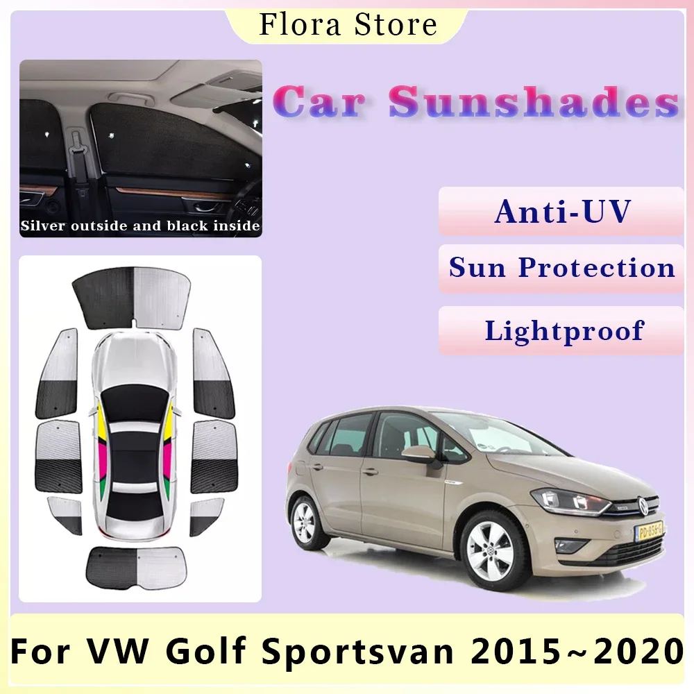 

Car Sunshades for Volkswagen Golf Sportsvan VW SV 2015~2020 Full Coverage Window Windshield Rear Front Sunvisor Cover Accessorie