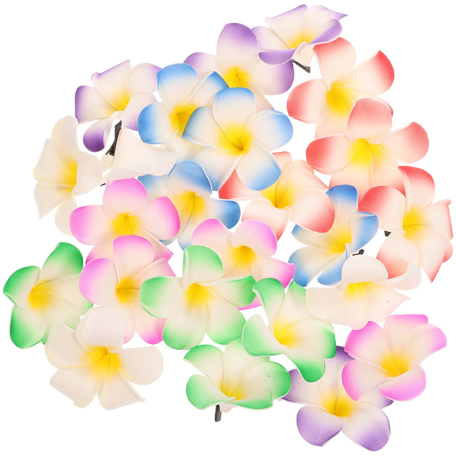 

24 шт. заколки для волос в форме франжипани, очаровательные заколки для пляжа, свадьбы, вечеринки, изысканные украшения для волос, нежные милые заколки-зажимы