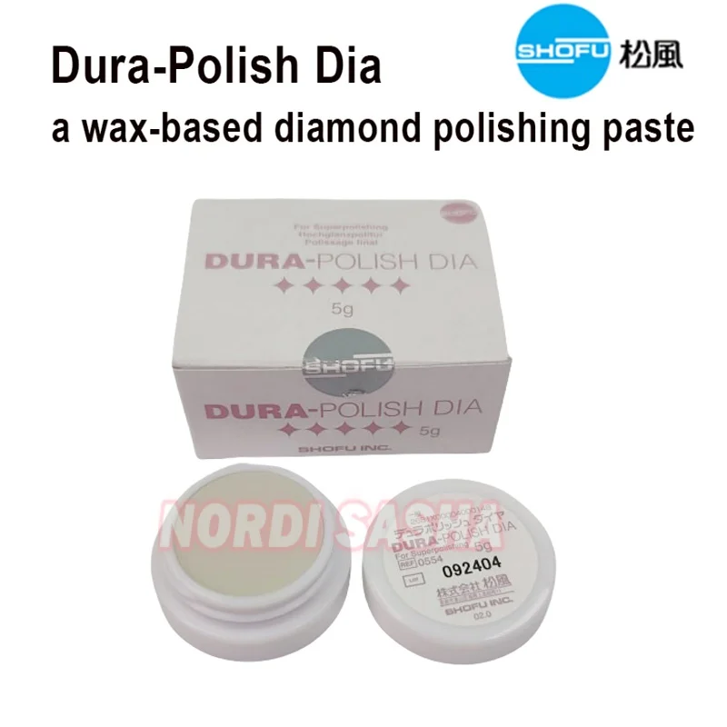 

SHOFU Dental Diamond Polishing Paste DURA POLISH DIA Dental Polishing Paste Dental Lab Materials Fine Polishing 5g/Box