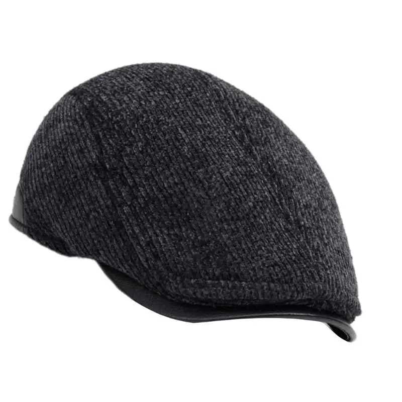 Topi Baret Pria 31BB Topi Musim Dingin Antik Inggris untuk Penggemar Mode Topi Baret Penutup Telinga Dapat Disesuaikan untuk