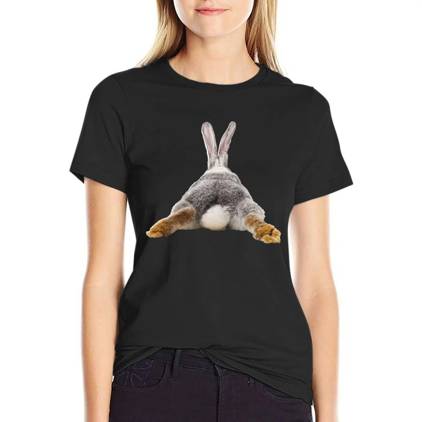 Just relax rabbit - view from behind T-Shirt tees summer clothes Aesthetic clothing Womens clothing