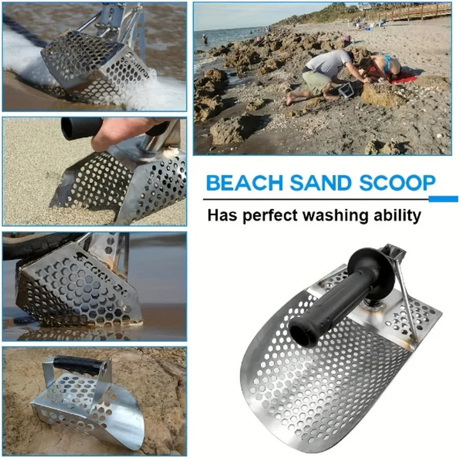 Paletta per sabbia per rilevamento metalli Metal detector per carichi pesanti Beach Finds Scoop Attrezzatura Gadget da giardino Utensili Forniture