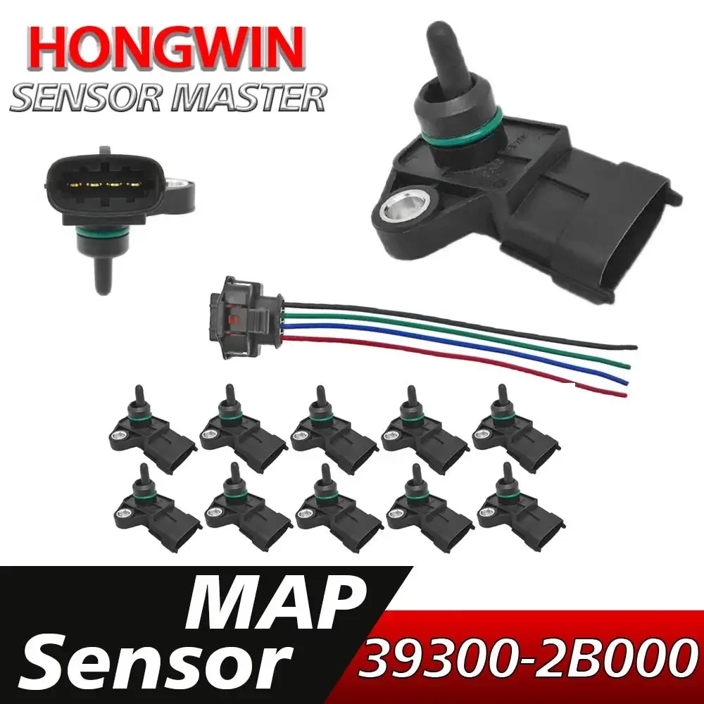 MAP Manifold Air Pressure Sensor & Plug 393002B000 39300-2B000 For Hyundai Equus Accent Elantra Sonata Kia Sportage Rio Optima